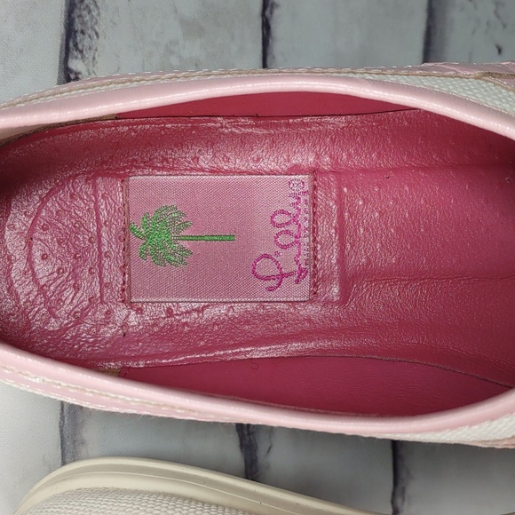 Lily Pulitzer "Clocker" Canvas/Leather Sneakers - Picture 9 of 11